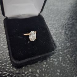 Diamond Rose Gold Engagement Ring 2 Carat