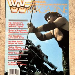 WWF Magazine WWE June/July 1984                 Sgt. Slaughter Hulk Hogan.           Excellent Condition and Complete