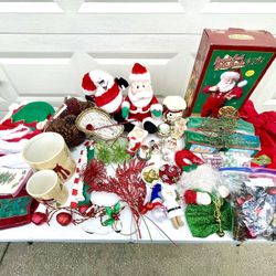 Large Lot of Assorted Christmas Decorations Holiday Decor