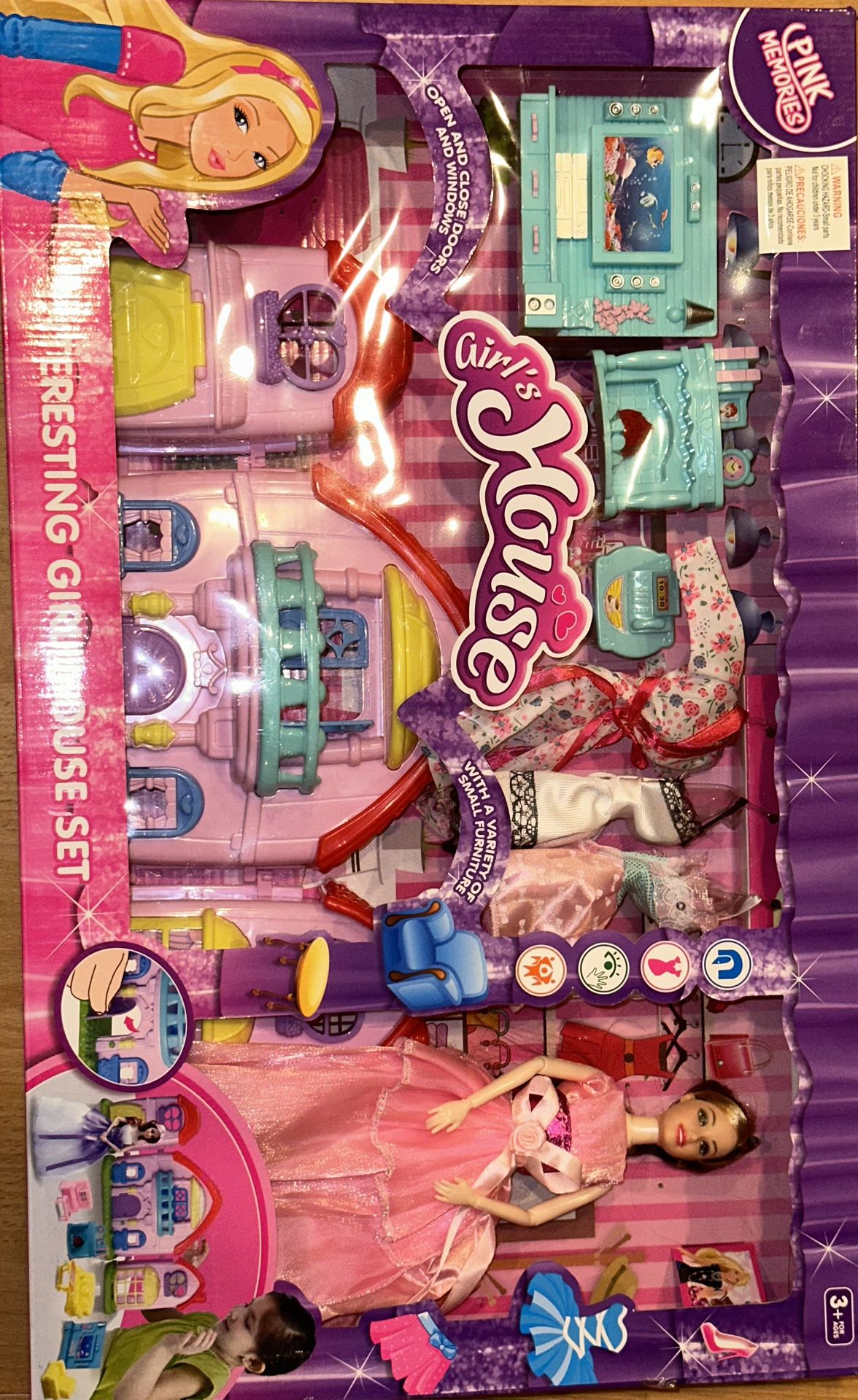 WonderPlay Pretty in Pink Doll House Villa Set - Pink