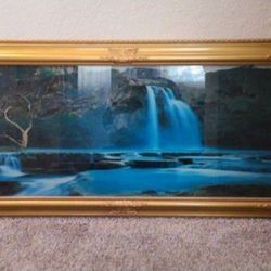 Vintage Waterfall Light Up Frame W/sound