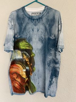 OFFICIAL CLASSIC MARVEL ALL OVER PRINT MENS SHIRT IRONMAN THOR HULK SIZE XL