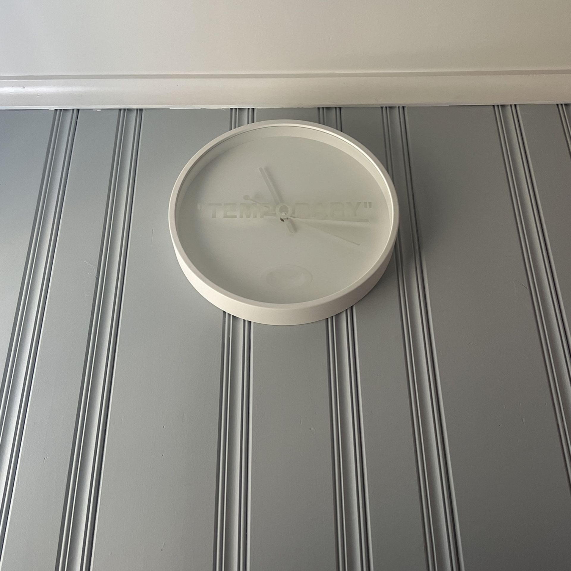Virgil Abloh X IKEA MARKERAD Temporary Wall clock Off-White