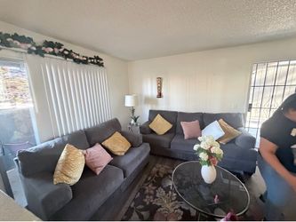 Grey couches