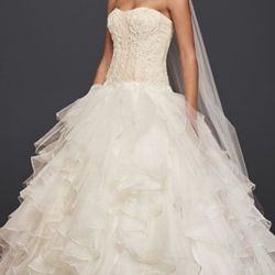 Oleg Cassini Wedding Dress Ivory White 