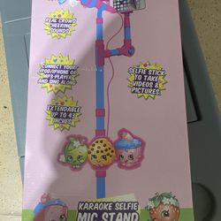 Shopkins Microphone with Stand and Built-in Selfie Stick