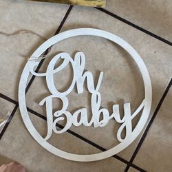 Oh Baby Sign Wood