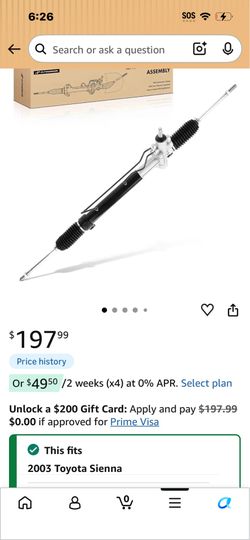 A premium rack and pinion for 2003 Toyota sienna