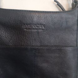 American Leather Crossbody Zip Bag