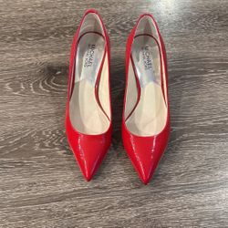 Michael Kors Red Kitten Heel Sz 7.5