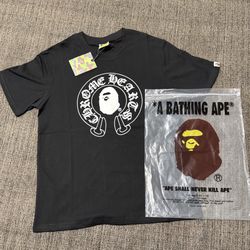 Black Chrome Hearts BAPE Shirt
