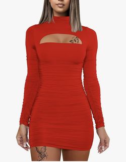 Red bodycon dress