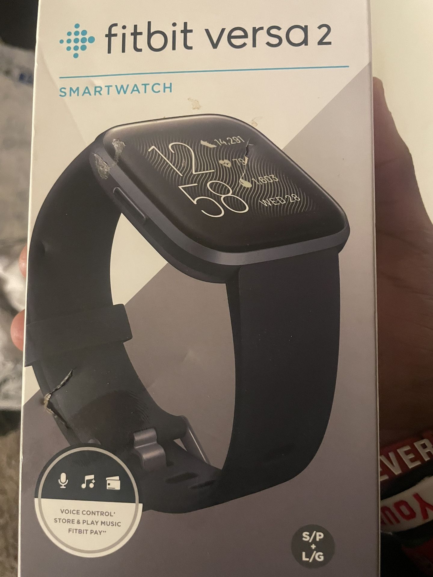 Fitbit Versa 2 Health & Fitness Smartwatch - Black/Carbon Aluminum