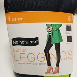 No Nonsense Dark Denim Leggings  Size Small