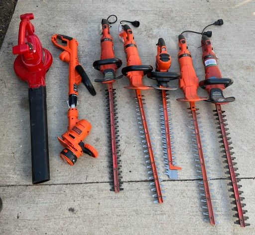 Black Decker Corded 7 Tool Combo Landscaping Yard 