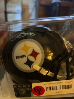 Leveon bell signed mini helmet Beckett certified