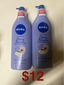 Nivea Cherry Blossom Oil in Lotion 2-Pack