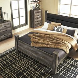 Wynnlow Gray Poster Bedroom Set

