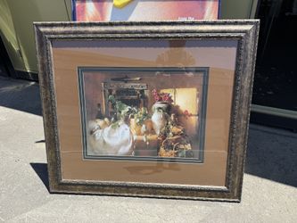 🍷 Framed Joseph Sulkowski Still Life Print – 42” Wide – Elegant Decor