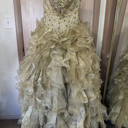 Gold Quinceanera Dress
