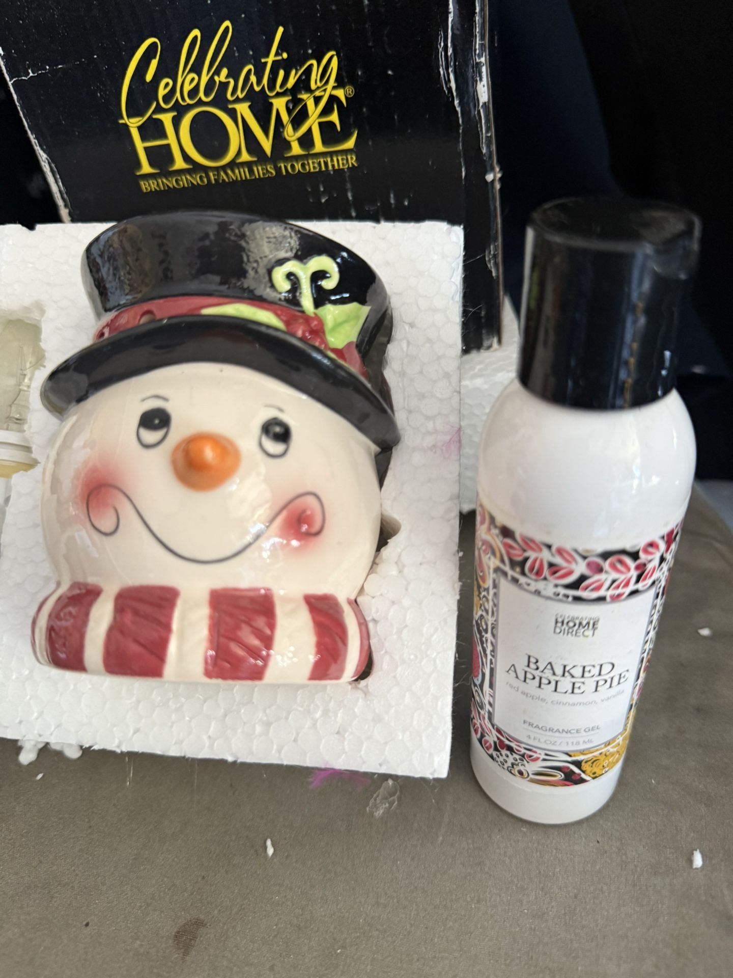 Home Interiors Snow Man Lite Warner Set 