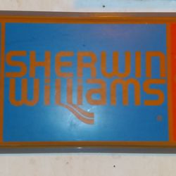  Sherwin Williams  Vintange  Sign  ( Includes Clock)