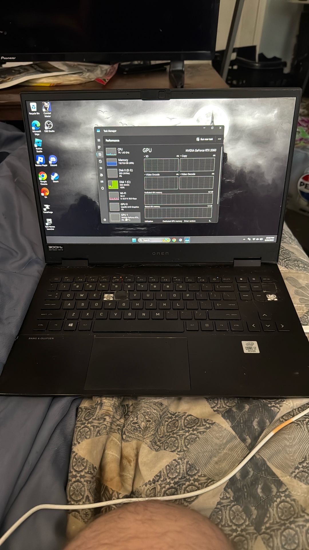 Omen laptop read description
