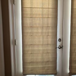 Set Of 4 Cordless Tan Roman Blinds- 63x31”