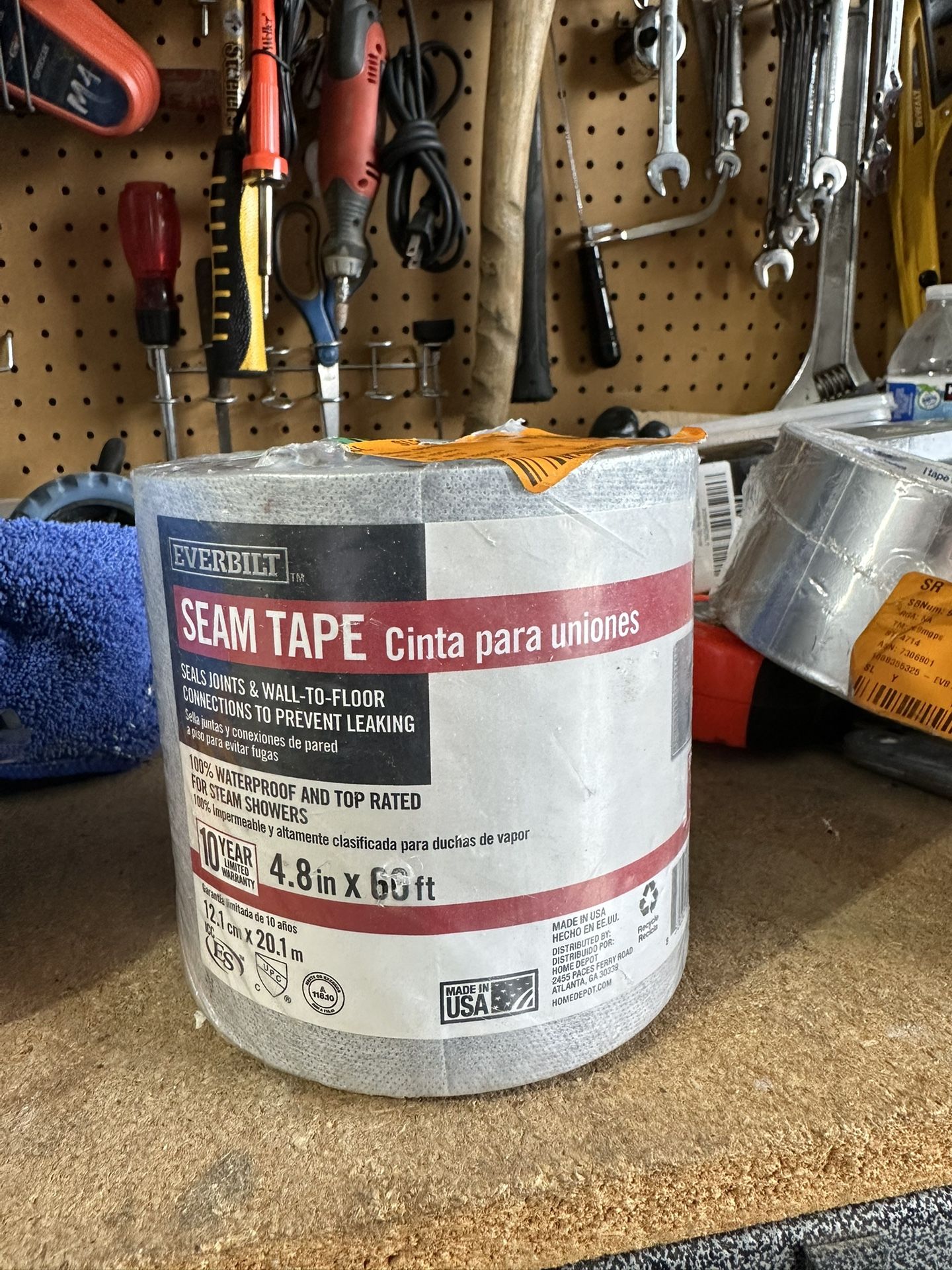 Everbilt Seam Tape 4.8 In X 66 Ft Bath Shower Remodel 