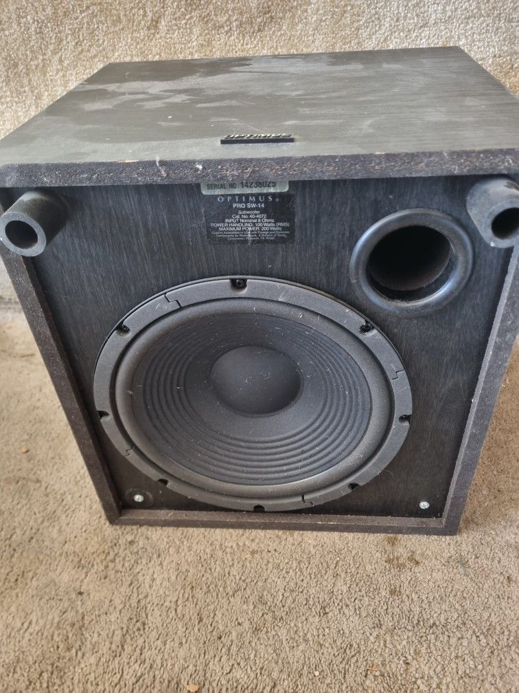 Optimus Pro Sw-14 Bass Subwoofer Speaker