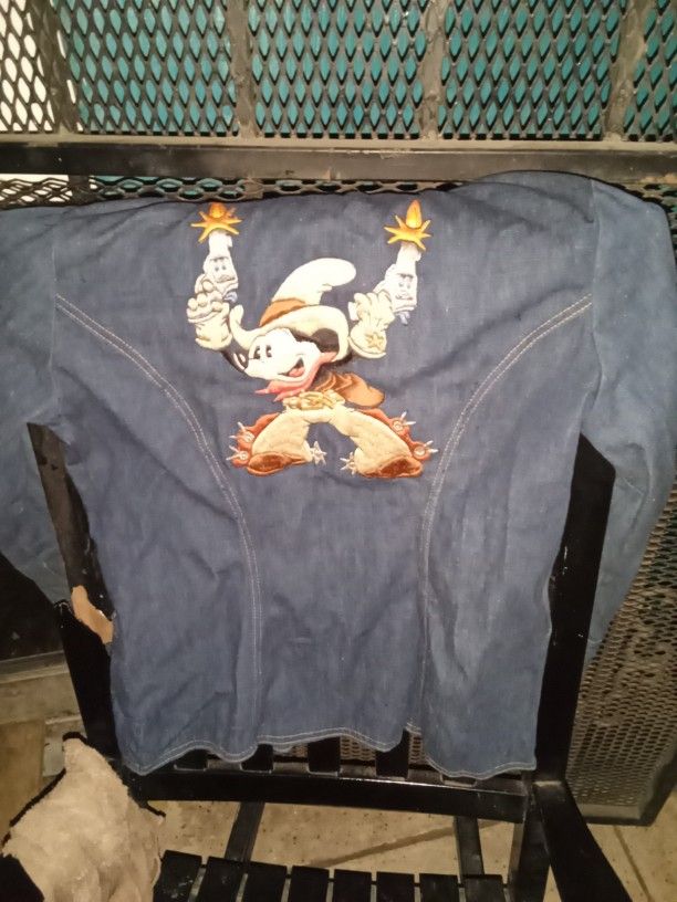 1970s Vintage Mickey Mouse Blue jean Jacket