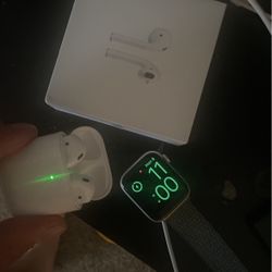 50 Meter Apple Watch SE And AirPods Both Come With Charging cords 