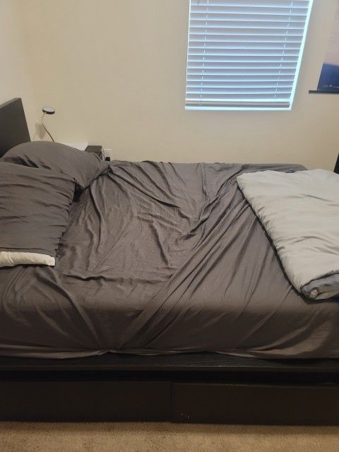 Queen BED Frame N Mattress