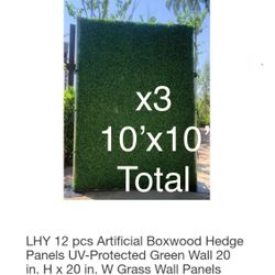 Faux Boxwood Panels