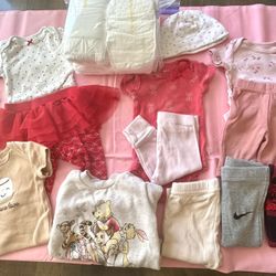 Girl Newborn Clothes & Diapers