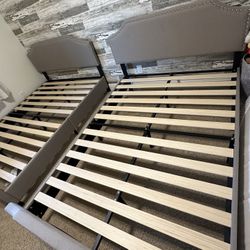 2 Full Size Upholstered Bed frames 