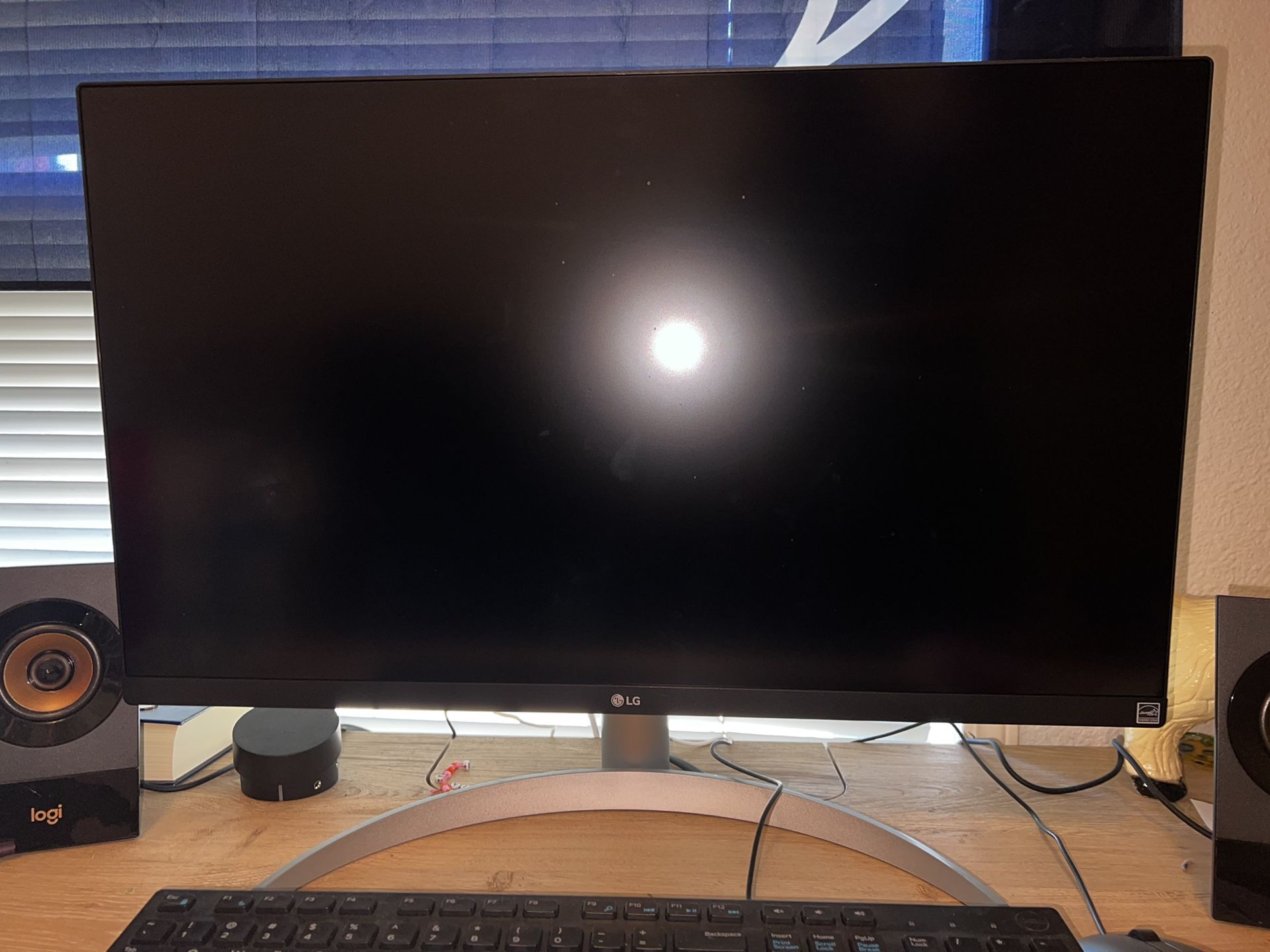 LG Monitor, Dell PC, Logitech Speakers