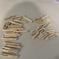 Clothes Pins - Wooden Vintage and Smaller