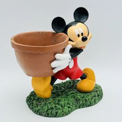Disney Mickey Mouse Garden Statue 12” Figure Flower Pot RARE