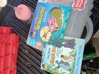 Vintage Read Along Walt Disney Jungle Book And Rescuers