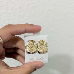 10k Money Bag Earrings