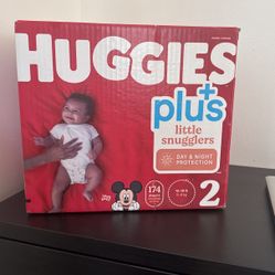 Huggies Little Snugglers Plus Diapers size 2, 174 units