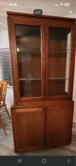 Midcentury modern oak shelf cupboard/ cabinet