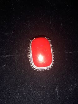 Beautiful Italian Red Coral ring