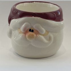 Crazy mountain Pottery - Santa Claus Candle Holder/ Mini Planter 