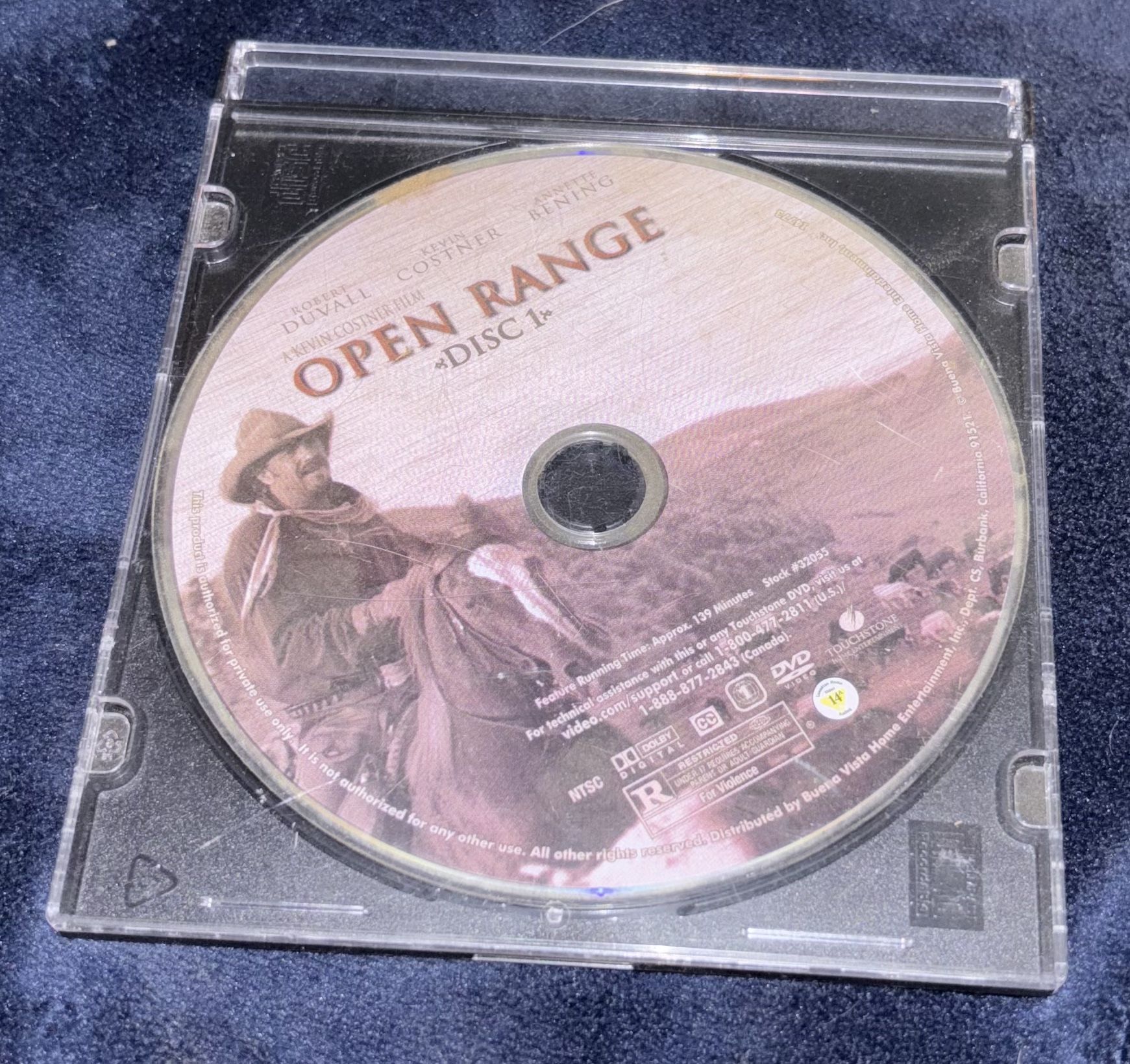 Open Range Disc 1 On DVD