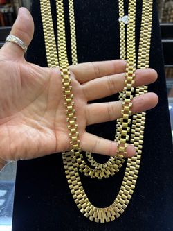 10 k Rolex chain 24” 9mm 30g
