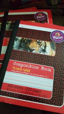 4 primary composition books