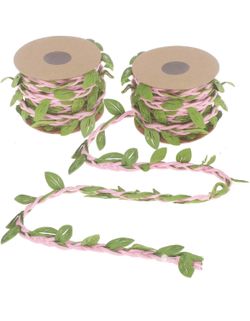 Soleebee 2 Rolls 5.5 Yards Artificial Vines Fake Foliage Ivy Green Leaf Plant Garland Perfect Decorated Vine for DIY Craft Party Wedding Home Garden (