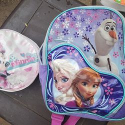 Frozen Mini Backpack And Mini  Minnie Mouse Bag